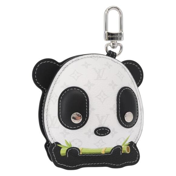 LOUIS VUITTON Accessories - LOUIS VUITTON Monogram Bag Charm L Panda Charm White Black M03397 Auth 155958SM